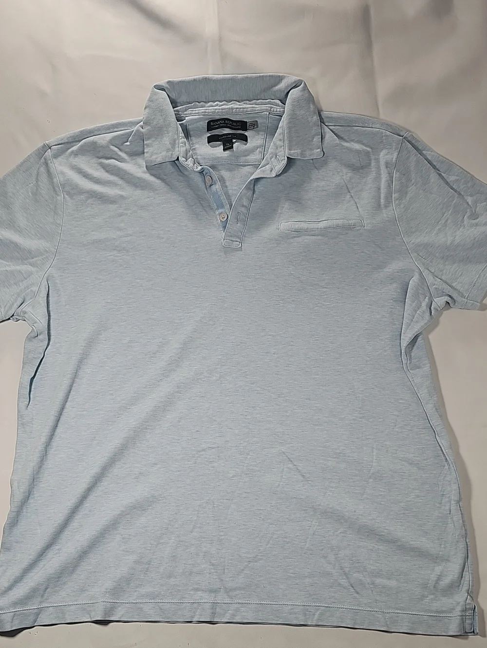 Banana Republic Men’s Pale Blue Polo with Chest Pocket